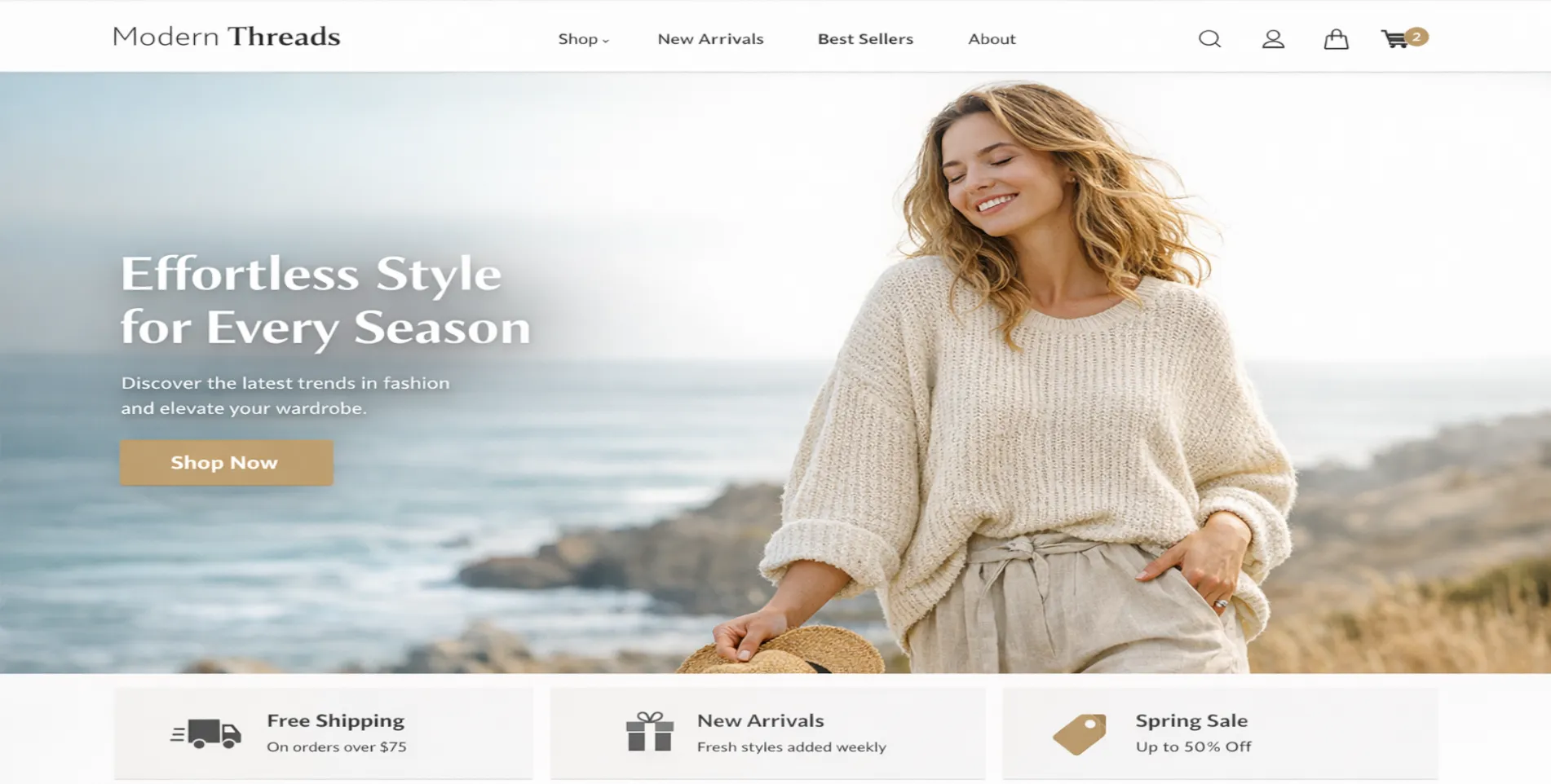 Clothing e-commerce website design