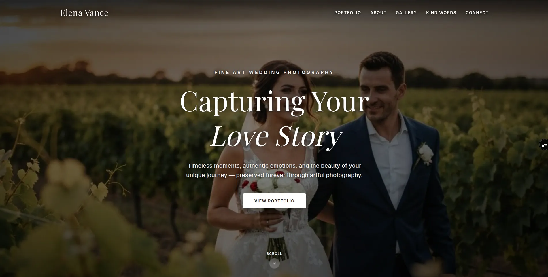 Photography website design