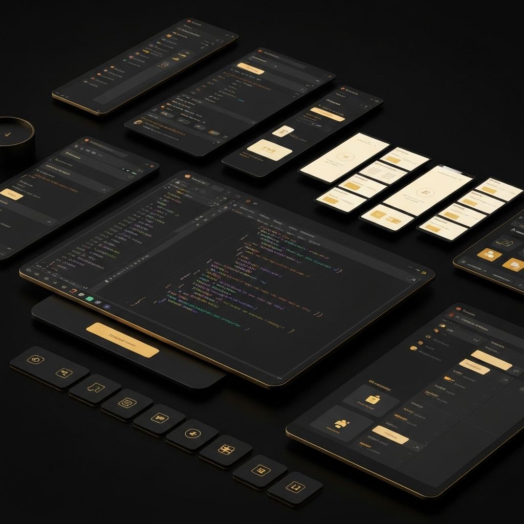 Modern web development workspace